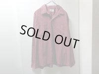 60'S Manhattan KOMON PATTREN OPEN COLLAR L/S COTTON SHIRTS（マンハッタン 小紋柄 開襟仕様 長袖 コットン シャツ）（L）