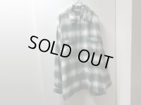 90'S gotcha OMBRE CHECK PATTERN L/S FLANNEL SHIRTS（ガチャ オンブレチェック柄 長袖 フランネルシャツ）DEAD STOCK（L）