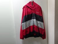 90'S RALPH LAUREN POLO SPORT MULTI COLOR SWITCHING PATTERN NYLON JACKET WITH HOODED（ラルフローレン ポロスポーツ マルチカラー切替し仕様 フード付き ナイロンジャケット）（M）