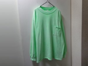 画像1: 90'S A smile inc. L/S T-SHIRTS WITH POCKET（ア スマイル inc. ポケット付き 長袖 Tシャツ）MADE IN USA（XL位）