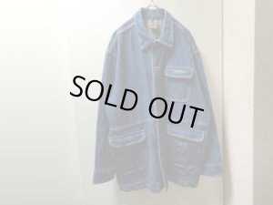 画像1: 90'S JNCO INDIGO DENIM COVER ALL（ジンコ インディゴデニム カバーオール）MADE IN USA（L）
