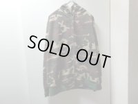 80'S BASSET WALKER WOODLAND CAMO PATTREN ZIP UP SWEAT PARKA WITH THERMAL LINER（バセットウォーカー サーマル裏地付き ウッドランド迷柄 ジップアップ仕様 スウェット パーカー）MADE IN USA（L）