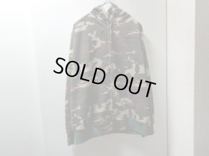 画像1: 80'S BASSET WALKER WOODLAND CAMO PATTREN ZIP UP SWEAT PARKA WITH THERMAL LINER（バセットウォーカー サーマル裏地付き ウッドランド迷柄 ジップアップ仕様 スウェット パーカー）MADE IN USA（L）