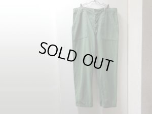 画像1: 76'S U.S. ARMY COTTON SATEEN BAKER PANTS（1976年製 U.S. アーミー コットンサテン ベイカーパンツ）OG-107（実寸W36 × L29.5）