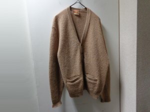 画像1: 60'S McGREGOR LOW-GAUGE WOOL × CAMELS HAIR KNIT CARDIGAN WITH POCKET（マクレガー ポケット付き ローゲージ仕様 ウール × キャメルヘア ニット カーディガン）MADE IN USA(XL)