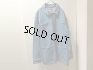 画像1: 90'S ORVIS INDIGO DENIM COVER ALL（オービス インディゴデニム カバーオール）MADE IN USA（L）