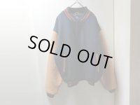 00'S Brooks Brothers MELTON × LEATHER STADIUM JACKET（ブルックスブラザーズ メルトン × 本革切替し仕様 スタジアム ジャケット）MADE IN USA（L）