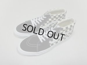 画像1: NEW VANS PREMIUM CHECKERED FLAG PATTERN SK8-MID REISSUE 83（新品 バンズ プレミアム チェッカーフラッグ柄 スケート ミッド リイシュー 83）SAMPLE品（US9）