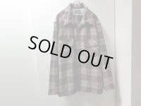 70'S PENDLETON CHECK OPEN COLLAR L/S WOOL SHIRTS（ペンドルトン チェック柄 開襟仕様 長袖 ウール シャツ）MADE IN USA (XL)