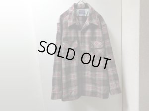 画像1: 70'S PENDLETON CHECK OPEN COLLAR L/S WOOL SHIRTS（ペンドルトン チェック柄 開襟仕様 長袖 ウール シャツ）MADE IN USA (XL)
