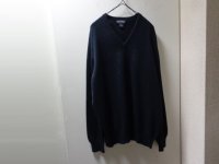 90'S Brooks Brothers V-NECK HI GAUGE CASHMERE KNIT SWEATER（ブルックスブラザーズ Vネック仕様 ハイゲージ カシミア ニット セーター）MADE IN SCOTLAND（XL）