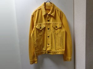 画像1: 80'S Levi's 70506 YELLOW DENIM TRACKER DENIM JACKET（リーバイス 70506 黄デニム トラッカー ジャケット）MADE IN USA（L）
