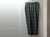 90'S LAND'S END WIDE CHECK PATTREN WOOL SLACKS（ランズエンド ワイド仕様 チェック柄 ウール スラックス）MADE IN PORTUGAL（実寸W36 × L31.5）