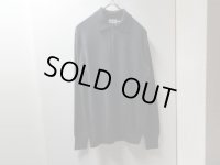 00'S MONCLER HI-GAUGE WOOL × ACRYLIC KNIT L/S POLO SHIRTS（モンクレール ハイゲージ仕様 ウール × アクリル混紡 長袖 ニット ポロシャツ）MADE IN SLOVAKIA（M）