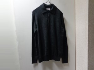 画像1: 00'S MONCLER HI-GAUGE WOOL × ACRYLIC KNIT L/S POLO SHIRTS（モンクレール ハイゲージ仕様 ウール × アクリル混紡 長袖 ニット ポロシャツ）MADE IN SLOVAKIA（M）