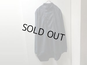 画像1: ANN DEMEULEMEESTER BAND COLLAR L/S COTTON SHIRTS（アンドゥムルメステール 織り柄入り バンドカラー 長袖 コットン シャツ）MADE IN PORTUGAL （M）