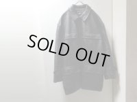 CELINE GOATSKIN? LEATHER HALF COAT WITH WOOL LINER（セリーヌ ウール混紡裏地付き ゴートスキン ヤギ革? ハーフ丈仕様 コート）MADE IN FRANCE(52)　