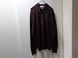 画像1: 90'S JOHN SMEDLEY HI-GAUGE WOOL KNIT L/S POLO SHIRTS（ジョンスメドレー ハイゲージウール仕様 長袖 ニット ポロシャツ）MADE IN ENGLAND（L）