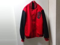 90〜00'S THE ROLLING STONES MELTON STADIUM JACKET（ローリングストーンズ 刺繍入り メルトン スタジアム ジャケット）MADE IN USA（M）