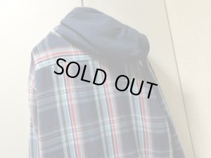 画像9: 00'S RALPH LAUREN CHECK PATTERN L/S HEAVEY FLANNEL SHIRTS WITH HOODED & THERMAL LINER（ラルフローレン スウェットフード & サーマル裏地付き チェック柄 長袖 ヘヴィーフランネルシャツ）無地仕様（XL）