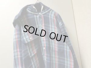 画像2: 00'S RALPH LAUREN CHECK PATTERN L/S HEAVEY FLANNEL SHIRTS WITH HOODED & THERMAL LINER（ラルフローレン スウェットフード & サーマル裏地付き チェック柄 長袖 ヘヴィーフランネルシャツ）無地仕様（XL）