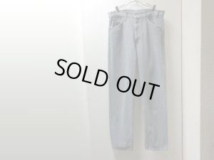 画像1: 80'S Levi's 40505 0240 STRIPE PATTERN BLACK DENIM PANTS（リーバイス 40505 0240 織りストライプ柄 先染め 黒デニム パンツ）MADE IN USA（実寸W33 × L31.5）