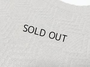 画像4: 00'S bloomingdale's LOW-GAUGE CASHMEREE KNIT SWEATER（ブルーミングデールズ ローゲージ仕様 織り柄入り カシミア ニット セーター）（L）