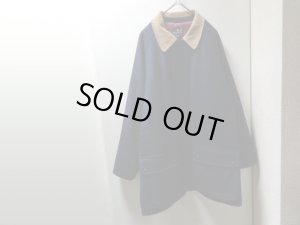画像1: 90'S NORDSTROM MELTON HALF COAT WITH QUILTING LINER(ノードストローム 中綿入りキルティング裏地付き ハーフ丈仕様コート)NON WASH(M)