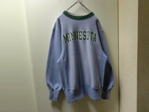 画像1: 90'S Champion REVERSE WEAVE CREW-NECK SWEAT WITH ELBOW PATCH（チャンピオン リバースウィーブ ひじあて布付き クルーネック仕様 スウェット）MADE IN USA（M）