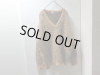 60'S JAEGER V-NECK LOW GAUGE MOHAIR KNIT SWEATER（イエーガー 毛足長め & ローゲージ仕様 Vネック モヘア ニット セーター）MADE IN GREAT BRITAIN(40)　