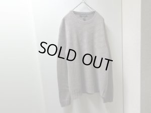 画像1: 00'S bloomingdale's LOW-GAUGE CASHMEREE KNIT SWEATER（ブルーミングデールズ ローゲージ仕様 織り柄入り カシミア ニット セーター）（L）