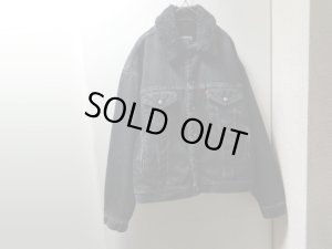 画像1: 90'S Levi's 70629-4159 BLACK DENIM BOA JACKET（リーバイス 70629-4159 黒デニム ボア ジャケット）MADE IN USA（M）