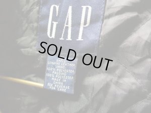 画像3: 00'S OLD GAP LEATHER SPORTS JACKET（オールド ギャップ 本革 レザー スポーツ ジャケット）黒（XL）