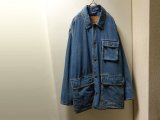 90'S Levi's 72627-4891 INDIGO DENIM COVER ALL（リーバイス 72627-4891 インディゴデニム カバーオール）総柄仕様裏地付き（L）