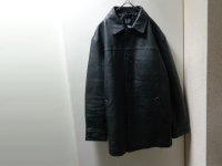 00'S OLD GAP LEATHER CAR COAT（オールド ギャップ レザー 本革仕様 中綿入り カーコート）黒(L)　