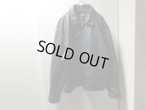 画像1: 00'S OLD GAP LEATHER SPORTS JACKET（オールド ギャップ 本革 レザー スポーツ ジャケット）黒（XL）