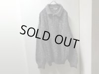 80'S SAKS FIFTH AVENUE MIDDLE-GAUGE L/S ACRYLIC × WOOL KNIT POLO SHIRTS（サクス フィフス アベニュー ミドルゲージ仕様 織り柄入り 長袖 アクリル × ウール混紡 ニットポロシャツ）MADE IN ITALY（M）