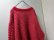 画像8: 80'S L.L. Bean RED BIRD'S EYE LOW-GAUGE WOOL × RAYON KNIT SWEATER（L.L. ビーン 赤バーズアイ柄 ローゲージ仕様 ウール × レーヨン ニット セーター）MADE IN NORWAY（W-XL） (8)