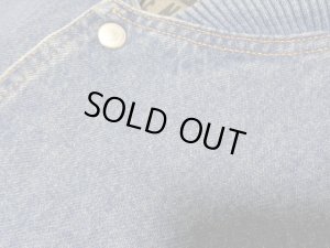 画像4: 90'S intel 2-TONE DENIM STADIUM JACKET（インテル刺繍ロゴ入り 2トーン仕様 デニム スタジアム ジャケット）MADE IN CANADA（L）