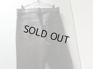 画像9: 00'S OLD GAP 5 POCKETS LEATHER PANTS（オールド ギャップ 5ポケット仕様 本革 レザーパンツ）こげ茶（実寸W31 × L30.5）