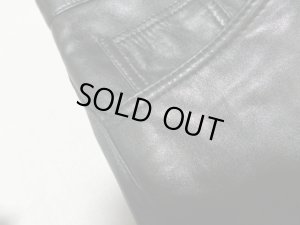 画像6: 00'S DKNY 5 POCKETS LAMB LEATHER PANTS（ダナキャラン 5ポケット仕様 ラムレザー 羊革 レザーパンツ）黒（実寸W35 × L31.5）