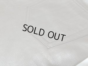 画像8: 00'S OLD GAP 5 POCKETS LEATHER PANTS（オールド ギャップ 5ポケット仕様 本革 レザーパンツ）こげ茶（実寸W31 × L30.5）