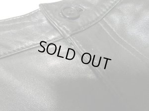 画像3: 00'S DKNY 5 POCKETS LAMB LEATHER PANTS（ダナキャラン 5ポケット仕様 ラムレザー 羊革 レザーパンツ）黒（実寸W35 × L31.5）