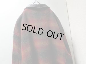 画像9: 90'S B.FREE OMBRER CHECK PATTERN ZIP UP WOOL SPORTS JACKET(B.フリー オンブレチェック柄 ジップアップ仕様 ウール スポーツジャケット) MADE IN USA(L)　