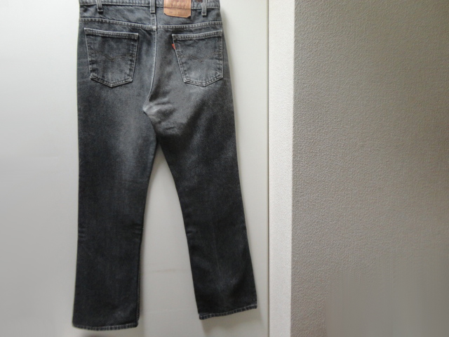 80'S Levis517 BOOTSCUT BLK DENIM PANTS（リーバイス517ブーツカットブラックデニム）MADE IN USA（実寸W33×L31．5） - ANAME