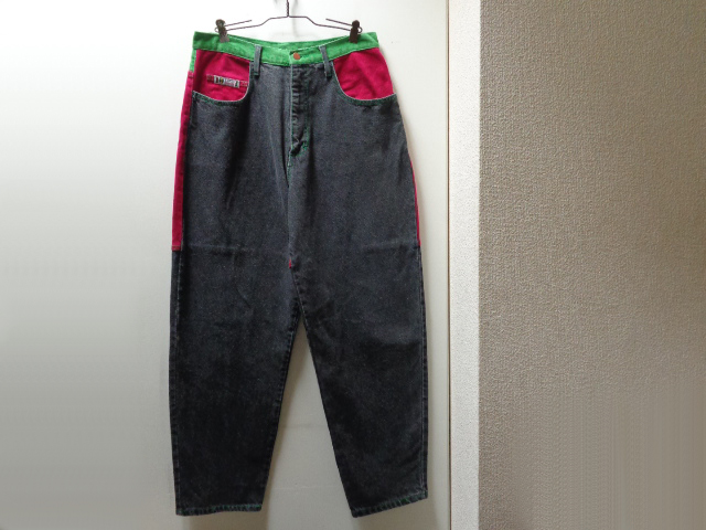 90'S CROSS COLORS MULTI COLOR BAGGY DENIM PANTS（クロスカラーズ