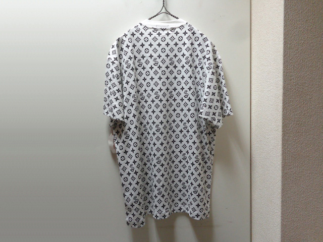 80'S OLD STUSSY VUITTON MONOGRAM PATTERN T-SHIRTS WITH POCKET 