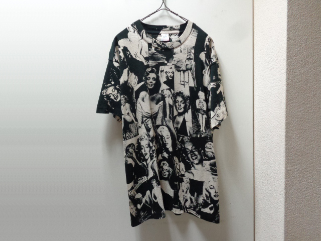 【90s】マリリンモンロー tシャツ 総柄