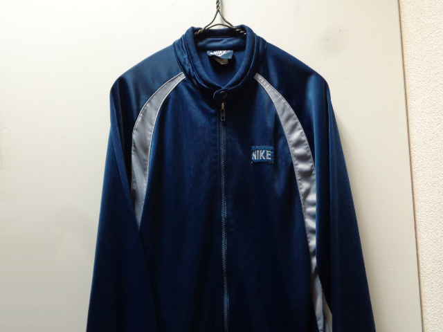 80'S NIKE JERSEY TOPS(ナイキ 紺タグ カマボコナイキ ジャージトップス)MADE IN JAPAN（L） - ANAME
