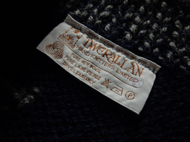 00'Ｓ INVERALLAN SNOW FLAKE PATTERN LOW-GAUGE ARAN KNIT CARDIGAN